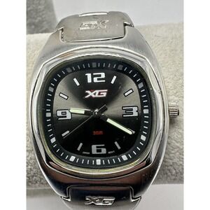 XG X Games New Battery Mens‎ Watch 35MM 8" Silver Tone Rare L36